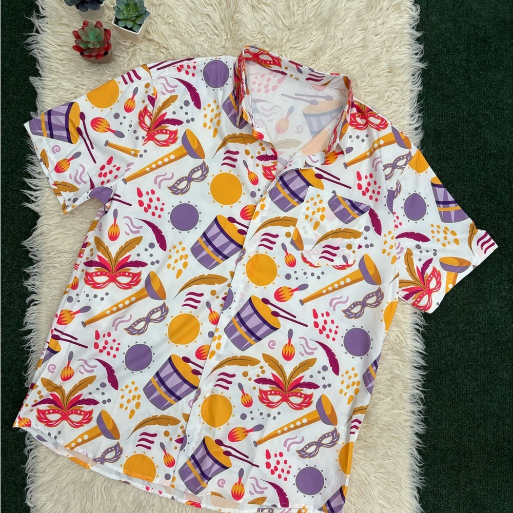 Mardi Gras Party Buttondown Shirt